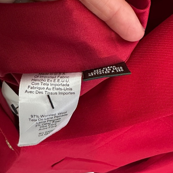 Lauren Ralph Lauren Women's Scarlet Blazer with Crest Made in USA - Picture 8 of 10